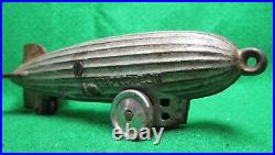 7.75 A. C. Williams Cast Iron Graf Zeppelin Pull Toy Bank-Rather Rare-INV 8