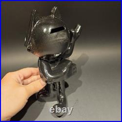 8 1/2 Antique Style Painted Black Cast Iron Felix Coin Bank