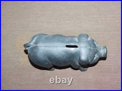 8 Long Cast Iron Black Pig Coin Bank