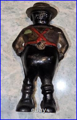 AC Williams Cast Iron Still Bank Old Man Farmer Banker 5 1/2