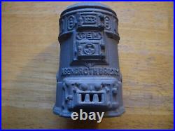 ANTIQAUE CAST IRON STILL BANK C LATE 1800's ABENDROTH BROTHERS N. Y. GEM STOVE