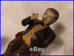 Antique Bank-mechanical-cast Iron-man Sitting In Chair-pat Dec23 1873-6 Inch-nr