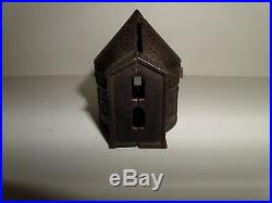 Antique Cone Roof Top Cast Iron 2 Story Still Bank Building Jail House Rare