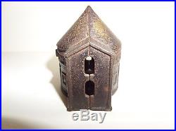 Antique Cone Roof Top Cast Iron 2 Story Still Bank Building Jail House Rare