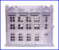 Antique Jarvis 1891 Traders Bank Of Canada Cast Iron Building Still Bank