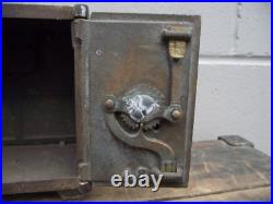 ANTIQUE SALESMAN SAMPLE Ornate METAL SAFE TOY COIN BANK Victorian Piggy Bank Box
