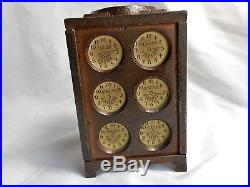 Arcade Cast Iron World Time Bank Still Coin Bank Time Zones Clock Face 1915