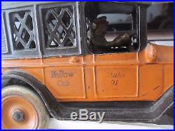 ARCADE YELLOW CAB 9 1920's NEAR MINT DRIVER BANK