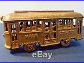 A. C. WILLIAMS CAST IRON MAIN STREET TROLLEY STILL BANK, withPASSANGERS, 1920