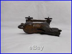 A. C. WILLIAMS CAST IRON PRANCING HORSE ON WHEEL CART BANK COIN EARLY 1900s
