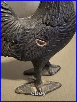 A. C. Williams Cast Aluminum ROOSTER 4? Still Penny Bank 1910 1934 Vintage