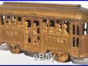 A. C. Williams bank cast iron trolley train car coin
