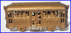 A. C. Williams bank cast iron trolley train car coin