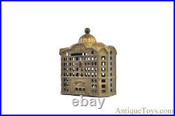 A. C. Williams ca. 1899 Cast Iron #448 Gold Domed Bank Still Penny Coin Bank