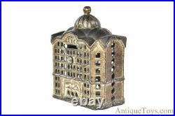A. C. Williams ca. 1899 Cast Iron Domed Bank Still Penny Coin Bank