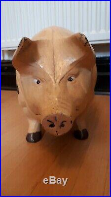 A Large Cast Iron Pig Money Box Piggy Bank shop display