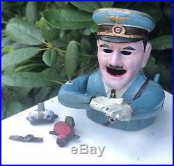 Adolph Hitler World War Two WW2 Style Military Cast Iron Money Box Money Bank