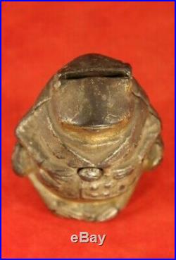 All Original Antique Cast Iron 3¼ PROFESSOR FROG Still Bank