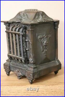 American Vault with Grill cast iron safe bank by Klotz circa 1913-1915