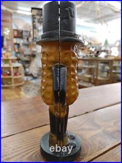Antique 11 Planters Mr. Peanut Cast Iron Bank WithPainted Antique Finish 6 LBS Antique 11 Planters Mr. Peanut Cast Iron Bank WithPainted Antique Finish 6 LBS