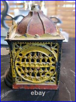 Antique 1875 Antique Cast Iron Halls Liliput Mechanical J&E Stevens Bank Working