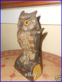 Antique 1880 Stevens Cast Iron Mechanical Owl Bank