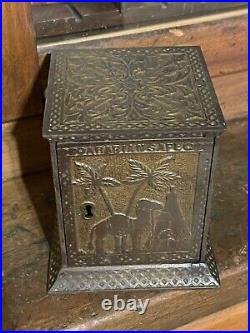 Antique 1880's Kyser & Rex ARABIAN Safe / Cast Iron Bank NO KEY