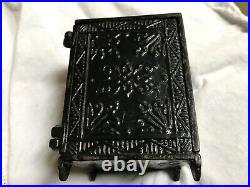 Antique 1880's Security Safe Deposit Cast Iron Toy Combination Coin Bank VGC