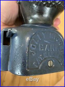 Antique 1882 Jolly N Shepard Hardware Black Americana Cast Iron Mechanical Bank