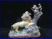 Antique 1883 Kyser & Rex Cast Iron LION & 2 Monkeys Mechanical Bank
