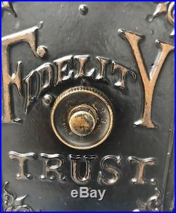 Antique 1885 Henry C Hart Cast Iron Fidelity Trust Combination Safe Bank Detroit