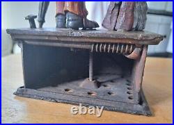 Antique 1886 Shepard Hardware UNCLE SAM Patriotic Cast Iron Mechanical Bank