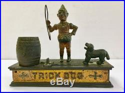 Antique (1888) Mechanical Cast Iron Bank Trick Dog