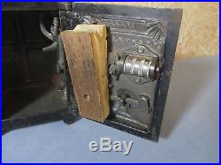 Antique 1890's J & E Stevens Cast Iron Barking Watch Dog Mechanical Safe Bank