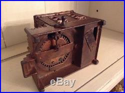 Antique 1890s Cast Iron Mechanical Bank by Judd Dog on Turntable Perfect