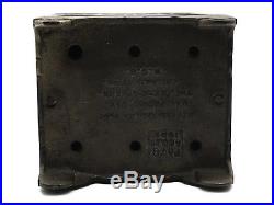 Antique 1897 Cast Iron Still Bank Treasure Safe J & E Stevens Key Combination 45