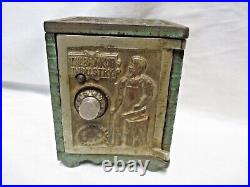 Antique 1910 Kenton Bank Of Industry Cast Iron Bank Combination Safe
