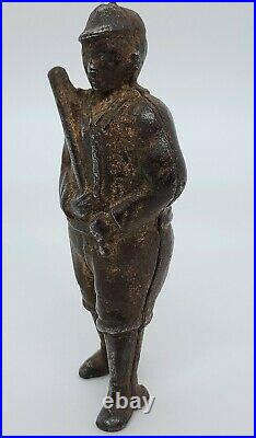 Antique 1920's AC Williams Baseball Player Cast Iron Penny Coin Bank TY COBB
