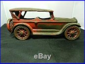 Antique 1920s AC Williams bank CAST IRON Lincoln Touring Car HUGE 9 1/4 RARE
