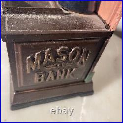 Antique 1950s Cast Iron Mason Bank Marked M 1 A Price Import Taiwan