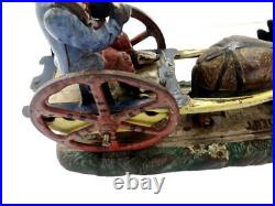 Antique 19thC JE Stevens Americana Cast Iron Mechanical Bank Farmer Bad Accident