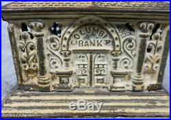 Antique 5 1/2 Kenton Columbia Bank Cast Iron Still Bank circa 1890