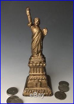 Antique AC Williams Cast Iron Statue of Liberty Still Penny Bank #1164, c. 1920