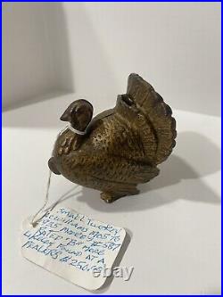 Antique A. C. Williams Cast Iron Bank 1905 to 1935 Small Turkey