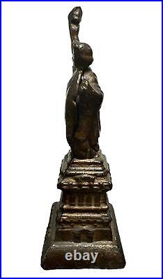 Antique A. C. Williams Cast Iron Statue of Liberty Still Penny Bank 1920s #1