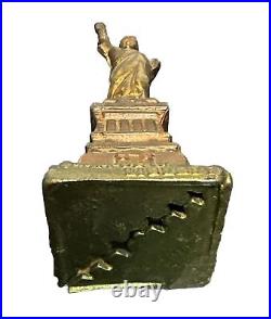 Antique A. C. Williams Cast Iron Statue of Liberty Still Penny Bank 1920s #2