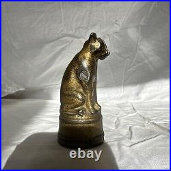Antique A C Williams Figural Cast Iron Still Penny Bank Cat on Barrel