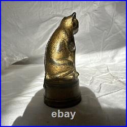 Antique A C Williams Figural Cast Iron Still Penny Bank Cat on Barrel