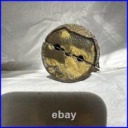 Antique A C Williams Figural Cast Iron Still Penny Bank Cat on Barrel