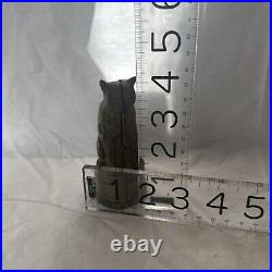 Antique A C Williams Figural Cast Iron Still Penny Bank Cat on Barrel
